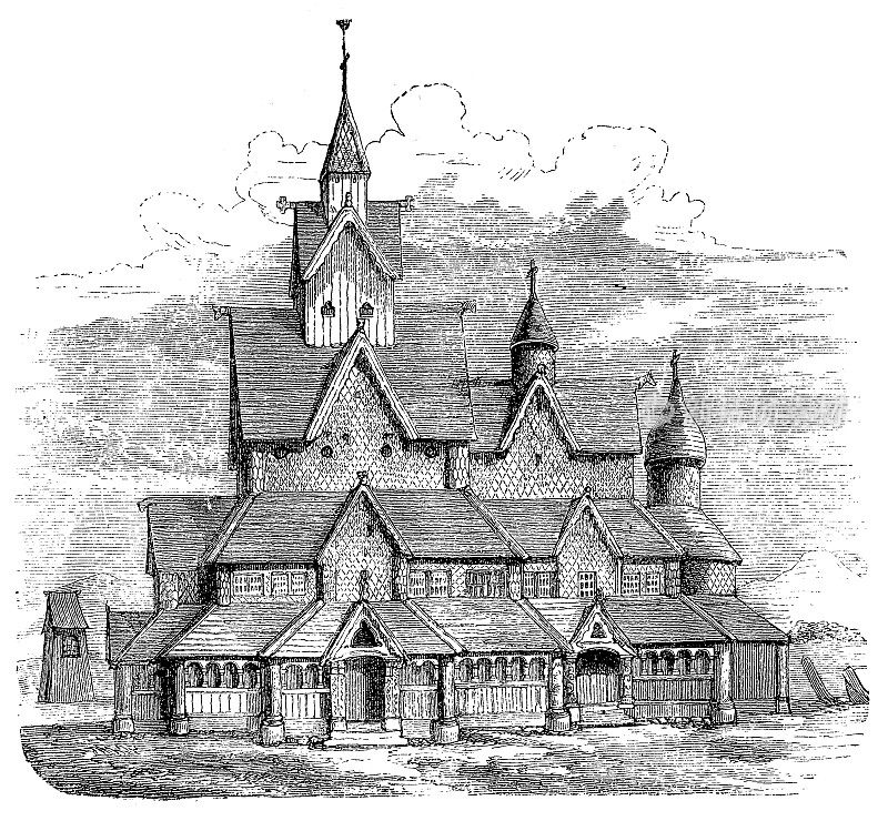 Heddal Stave Church(建于约1240年)，挪威